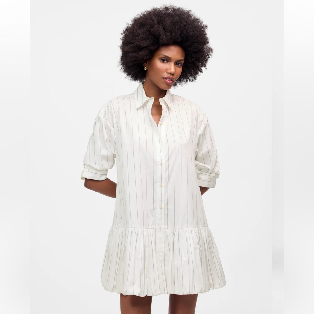 Madewell Dress L Bubble Hem White